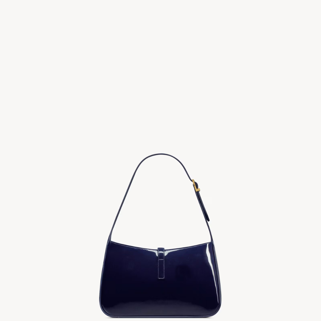 Le 5 À 7 Hobo Bag en Cuir Verni - Midnight Blue