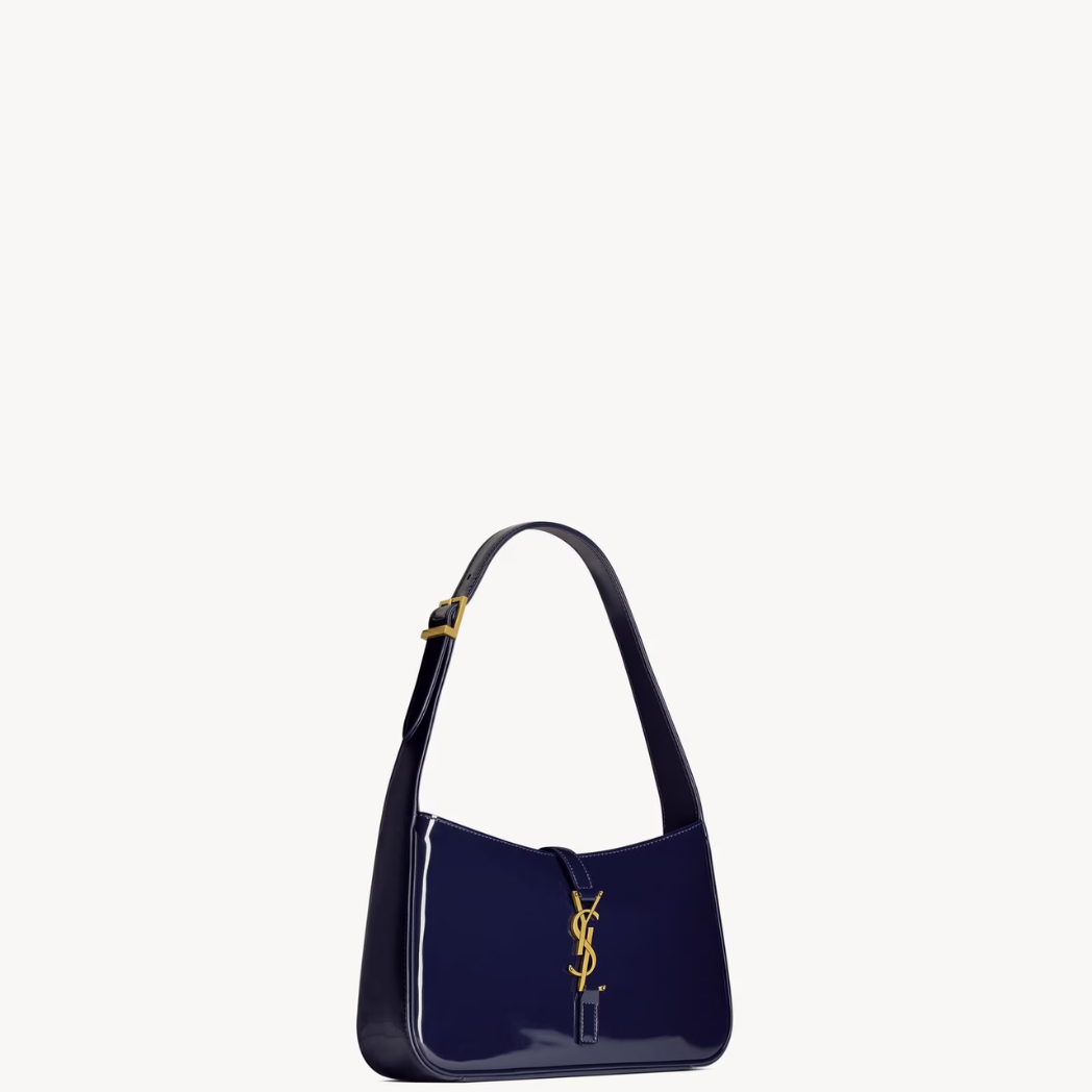 Le 5 À 7 Hobo Bag en Cuir Verni - Midnight Blue