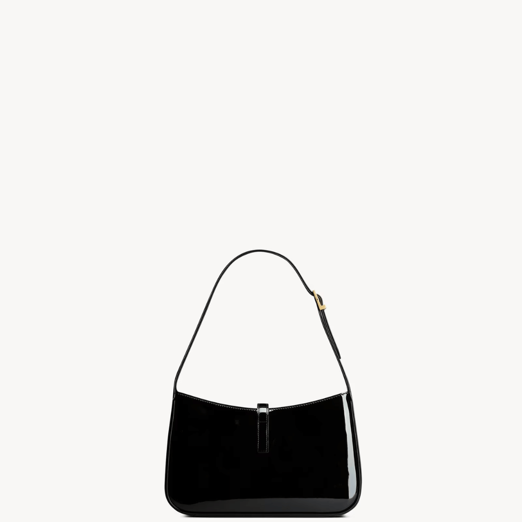 Le 5 À 7 Hobo Bag en Cuir Verni - Noir