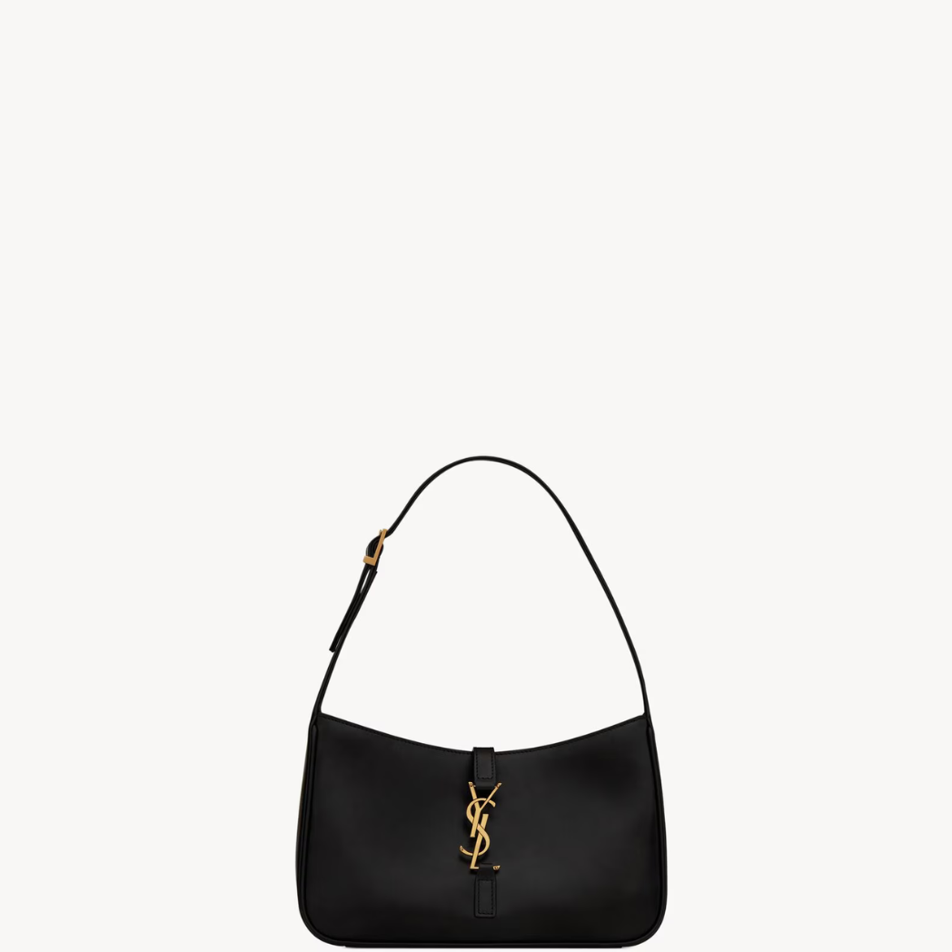 YSL - Le 5 À 7 Hobo Bag en Cuir Noir Lisse