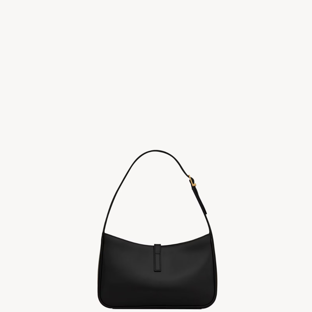 YSL - Le 5 À 7 Hobo Bag en Cuir Noir Lisse