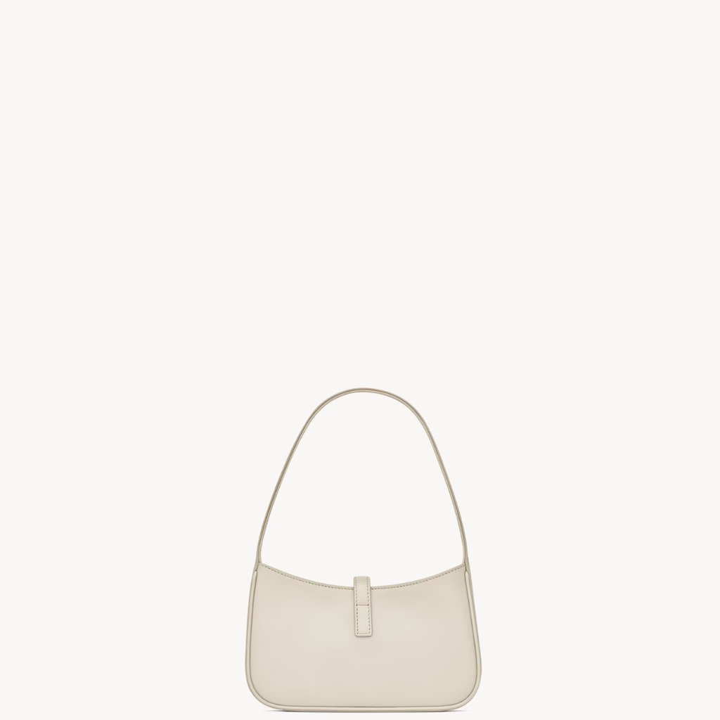 YSL - Le 5 À 7 Hobo Bag en Cuir Lisse - Blanc Vintage