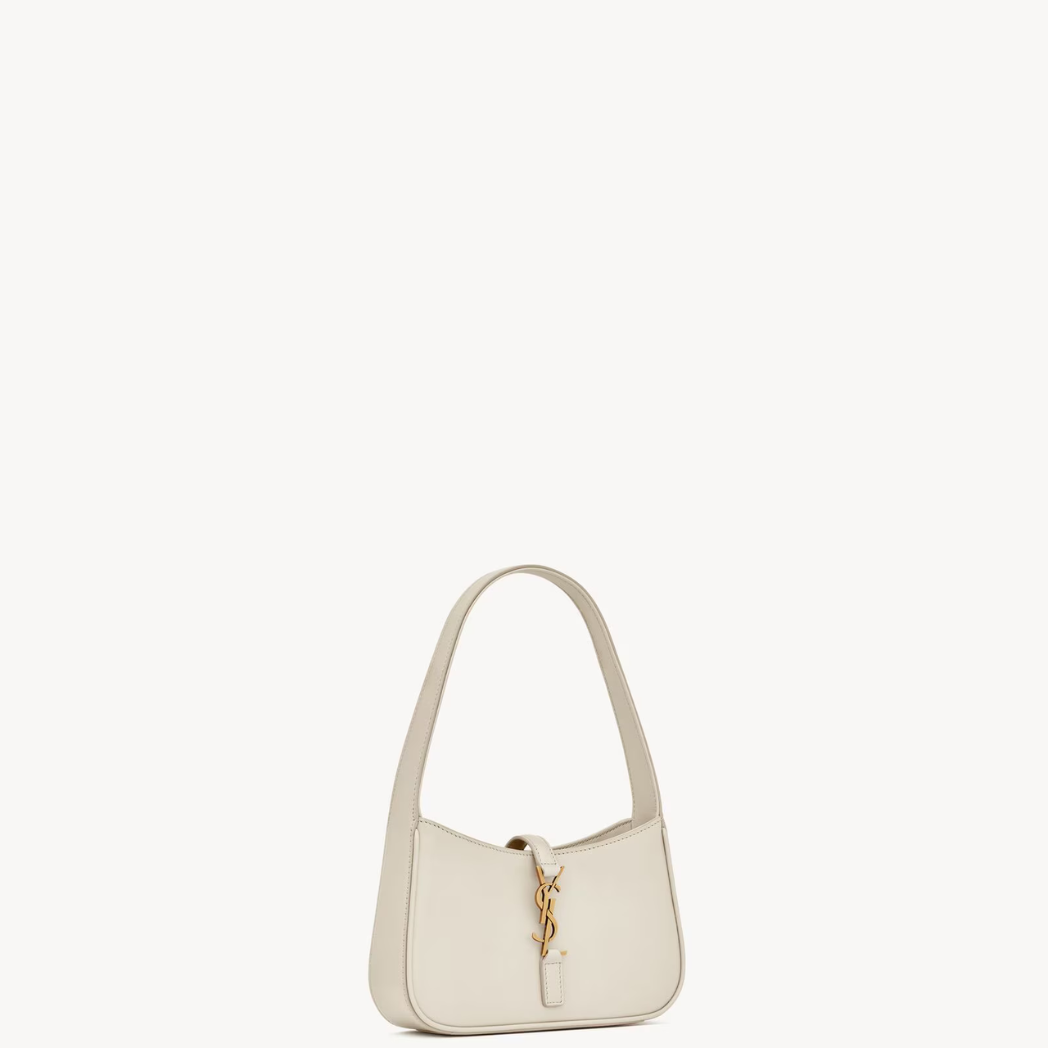 YSL - Le 5 À 7 Hobo Bag en Cuir Lisse - Blanc Vintage