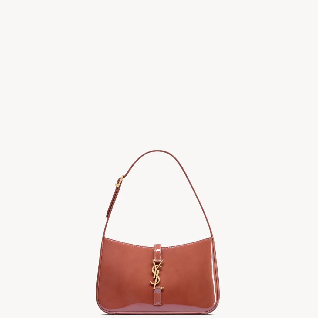 Le 5 À 7 Hobo Bag en Cuir Verni - Mild Rose