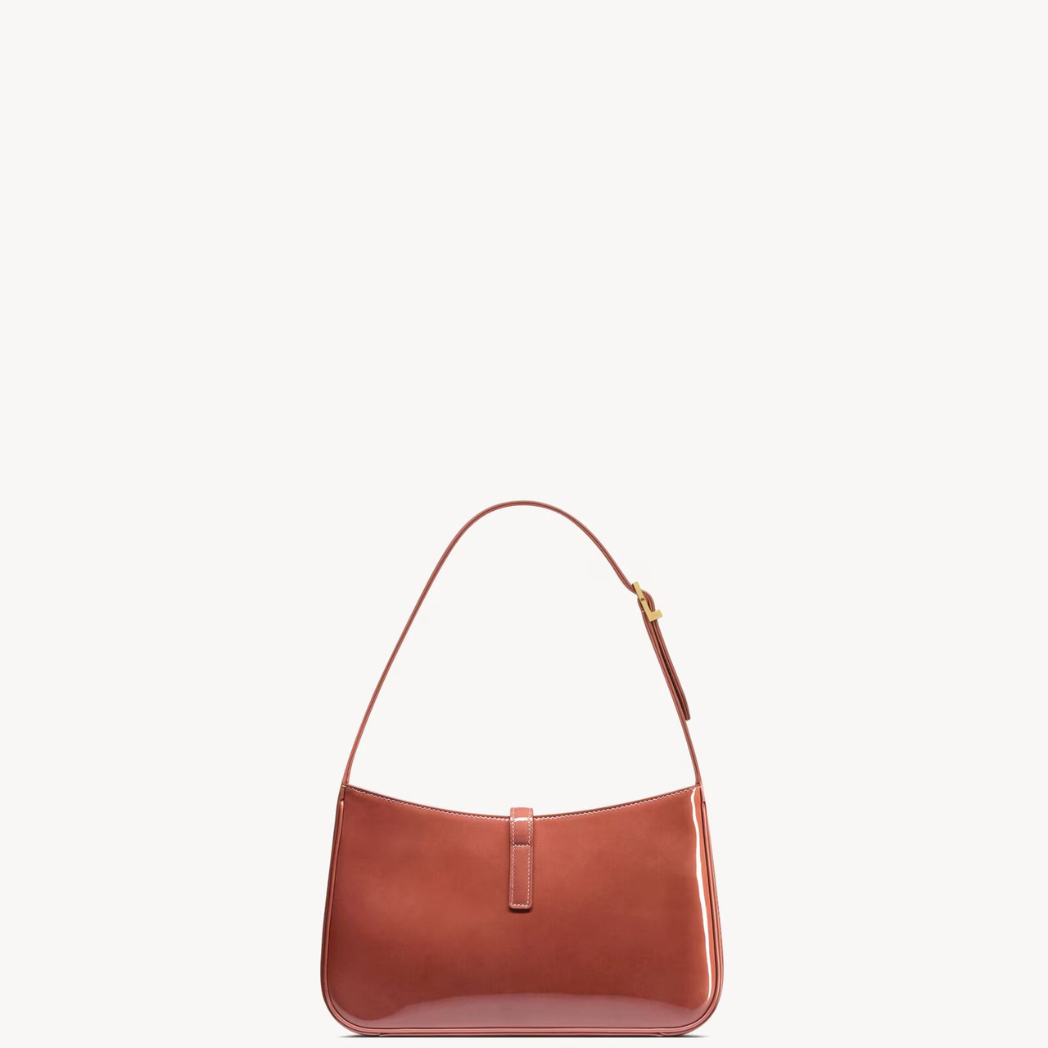 Le 5 À 7 Hobo Bag en Cuir Verni - Mild Rose