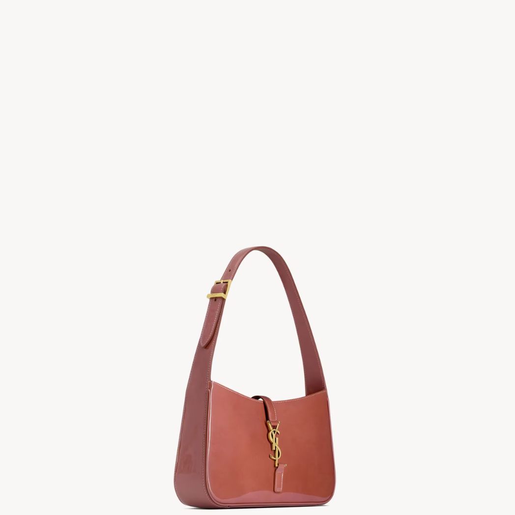Le 5 À 7 Hobo Bag en Cuir Verni - Mild Rose