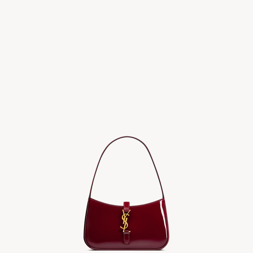Le 5 À 7 Hobo Bag Mini en Cuir Verni - Grenade