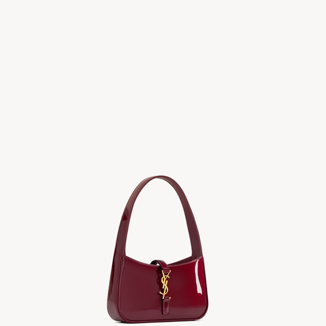 Le 5 À 7 Hobo Bag Mini en Cuir Verni - Grenade